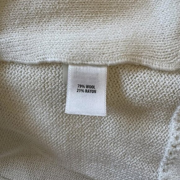 NWT $1395 St. John Santana Knit White Lace Trimmed Sweater Blazer Cardigan Sz 2 - Picture 6 of 7